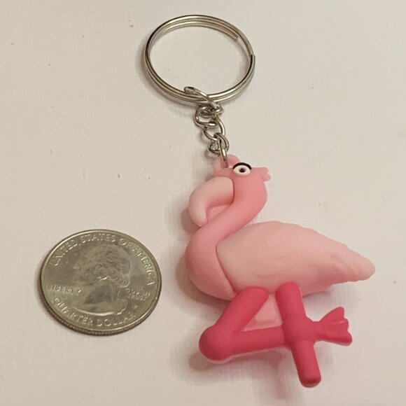 Flamingo Keychain, Flamingo, Gift Idea, Florida Keychain, Silly Animal Accessory - Picture 2 of 4